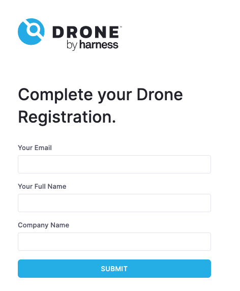Panel de creación de usuario en Drone