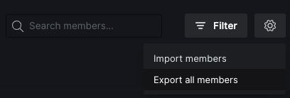 Opción para exportar los miembros a un fichero CSV
