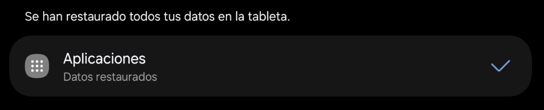 Confirmación del proceso completada con éxito